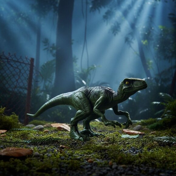 Jurassic World Fallen Kingdom Velociraptor Action Figure By Mattel Green Dinosau - Picture 2 of 8